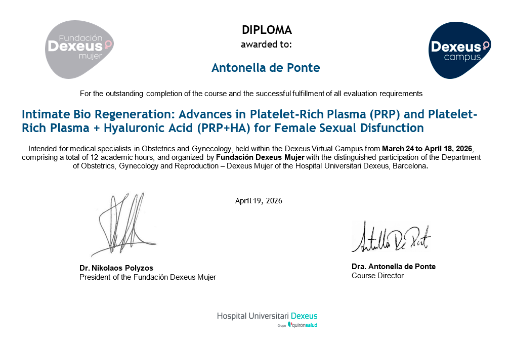 Bio Regeneració Íntima 2026 - CERTIFICACIÓ